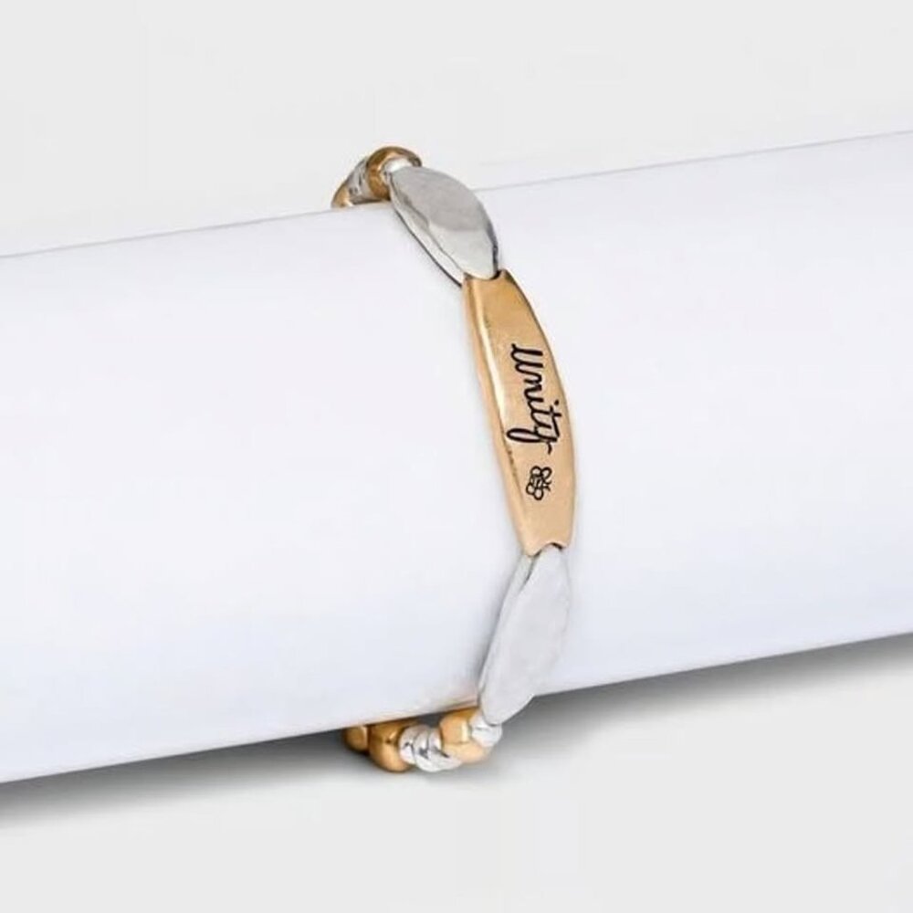 Brand New Bella Uno Bellissima Recycled Silver Plated Unity Stretch Bracelet.